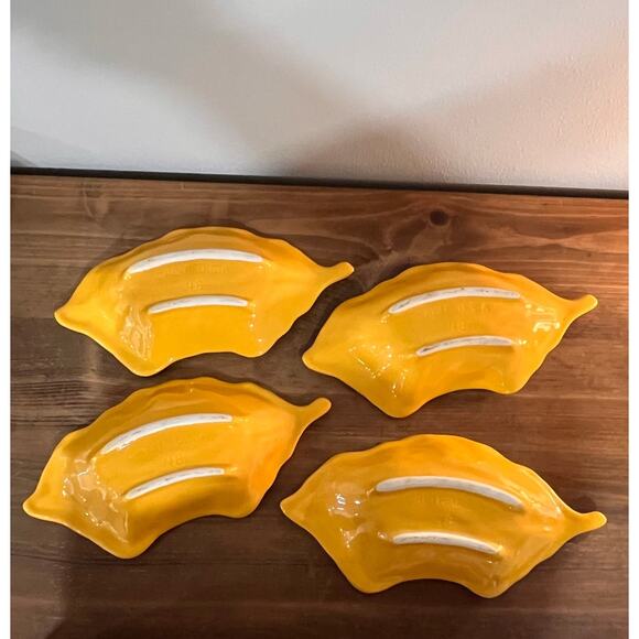 Vintage California Pottery Leaf Dish – CALIF. USA 48 Yellow Ceramic Fall Decor - Picture 5 of 12